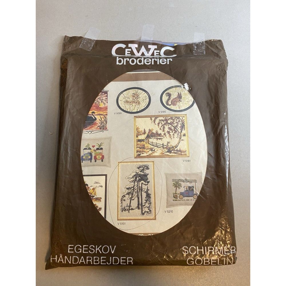 Cewec Cross Stitch Kit Snowy Trees V 5151 Open/prepped But Not Started
